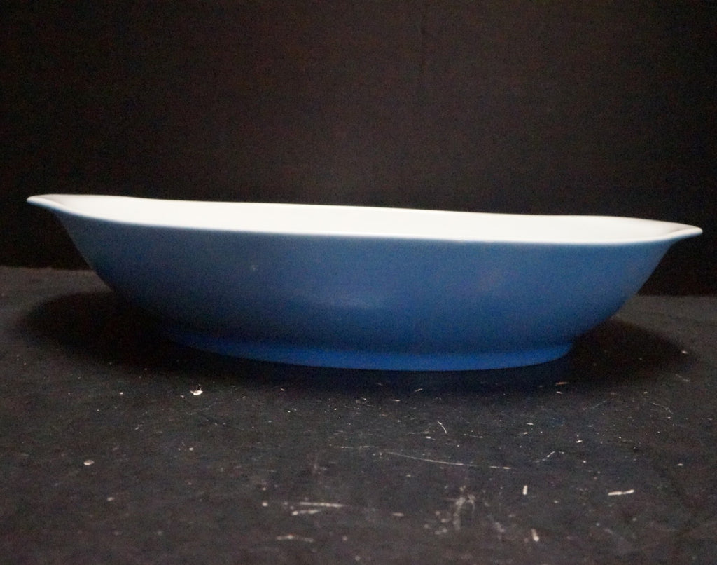 Noritake Sky Blue White Oval Serving Bowl