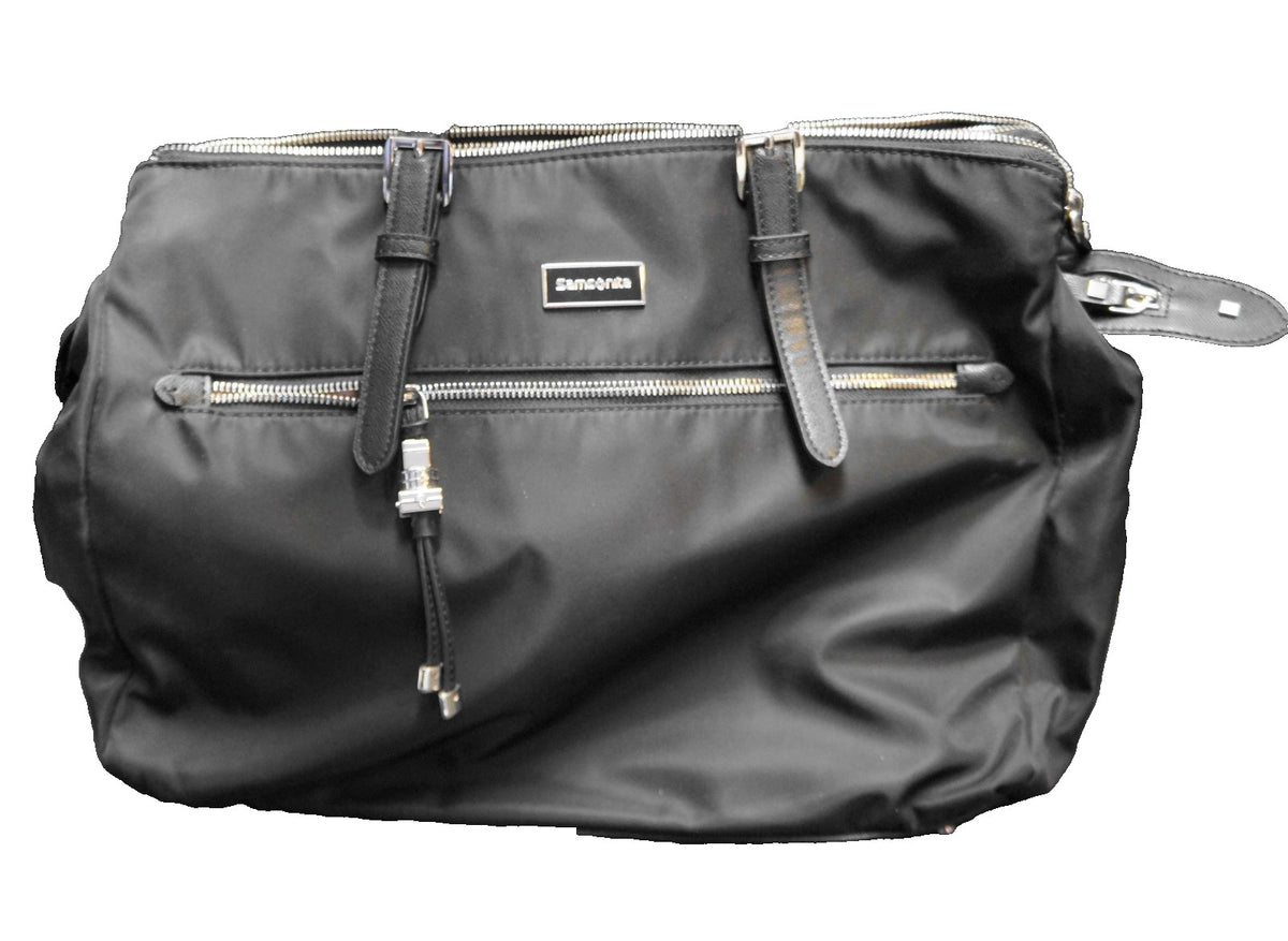 Samsonite Karissa Black Nylon Laptop Duffle Travel Tote Bag