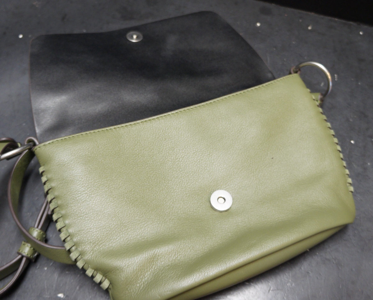 Treasure & Bond Avery Crossbody Purse Olive Green Leather
