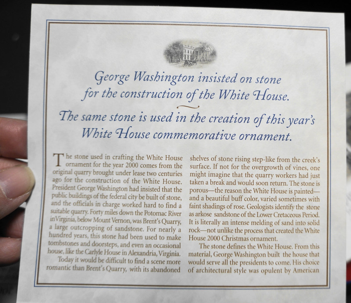 White House Historical Association Christmas Ornament 2000 200th Anniversary