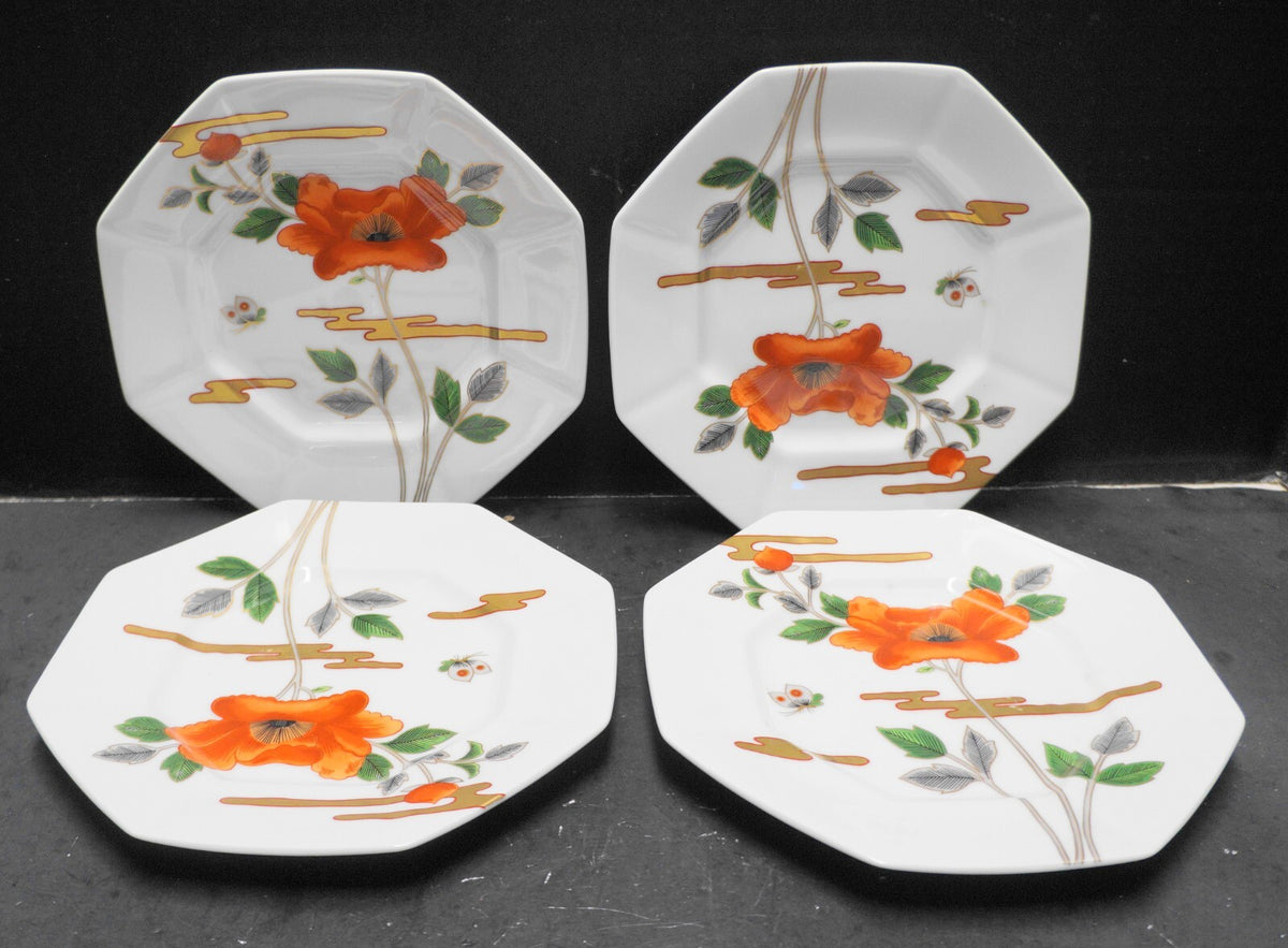 Fitz and Floyd Fleur Et Nuages Salad Plates Set of 4
