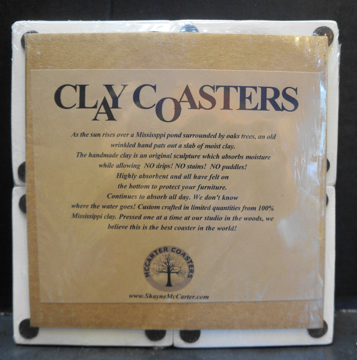 Shayne McCarter Scenes of Memphis Coasters Set of 4 Mississippi Clay New