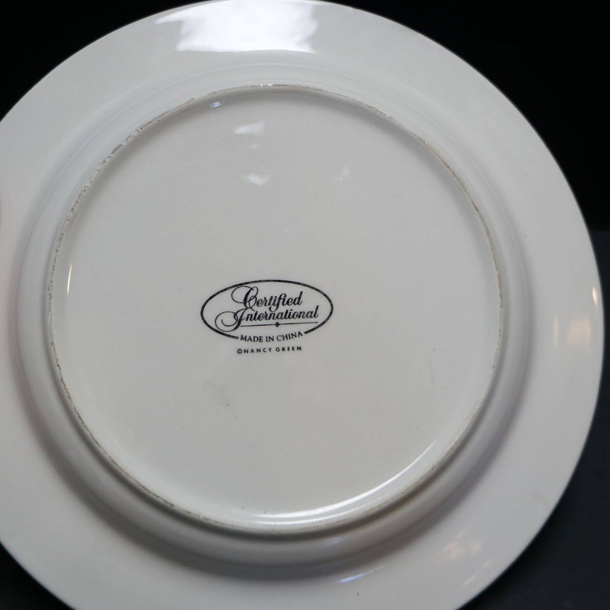 Nancy Green Serape Dinner Plate Round Green Center 11 1/4 IN